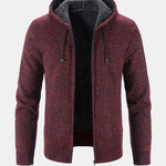 Man Zip Up Hooded Sweater