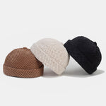 Retro Corduroy Solid Beanie Hat