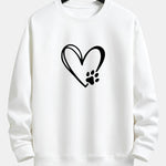 Heart Paw Print Relax Fit Sweatshirt