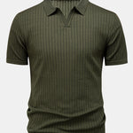 Johnny Collar Open Knit Polo