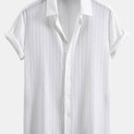 Muscle Fit Jacquard Textured Shirt