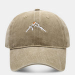 Mountain Embroidered Washed Distressed Baseball Cap