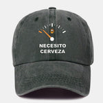 Need Beer Print Washed Baseball Cap