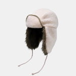 Faux Fur And Lambskin Fleece Patchwork Winter Thickened Warm Earflap Hat