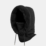 Drawstring Plush Warm Balaclava Hat