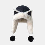 Winter Lightweight Warm Plush Beanie Hat With Fox Ears Flaps