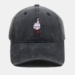 Rude Duck Embroidery Washed Baseball Cap