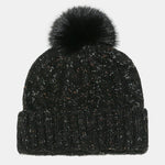 Warm Knitted Hat With Pompom