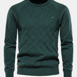 Geometry Jacquard Crewneck Sweater
