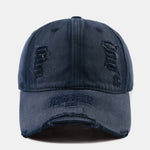 Solid Color New York Embroidery Cotton Washed Distressed Baseball Cap