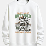 Cowboy Cat Print Relax Fit Sweatshirt