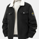 Teddy Lined Zipper Corduroy Jacket