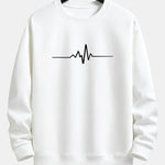 Heartbeat Print Relax Fit Sweatshirt