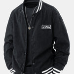 Mountain Embroidery Corduroy Baseball Jacket