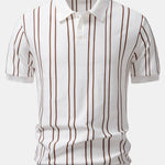 Striped Knitted Polo Shirt