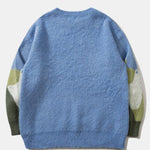 Cat Print Knit Sweater
