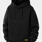 Relax Fit Checkerboard Jacquard Hoodie & Jogging Pants