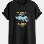 Regular Fit Classic Car Print Cotton T-Shirt