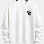 Pumpkin Headless Horseman Print Relax Fit Sweatshirt