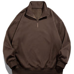 Half Zip Teddy Faux Fur Lined Sweatshirt