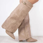 HARRIET | WOMEN'S LEATHER THIGH-HIGH BOOTS WITH BUCKLE