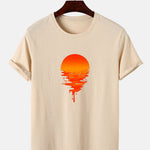 Sunset Graphic Cotton T-Shirts & Swim Shorts