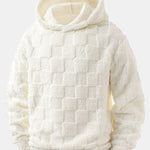 Relax Fit Checkerboard Teddy Hoodie