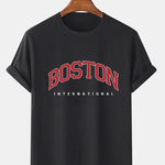 Boston Print T-Shirt & Shorts
