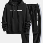 Balance Stripe Print Relax Fit Hoodie & Jogging Pants