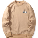Lazy Panda Print Raglan Sleeve Sweatshirt