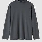 Men's Solid Color Cashmere Half Turtleneck Thermal Long Sleeve T-Shirt