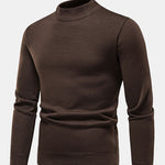 Faux Fur Lined Mock Neck Sweater