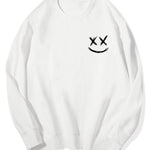 Smiley Print Cotton Sweatshirt