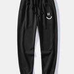 Smiley Face Print Relax Fit Hoodie & Jogging Pants