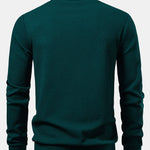 Ribbed Textured Crew Neck Sweatshirt