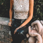 Chicest Slim Fit Sequin Tank Top