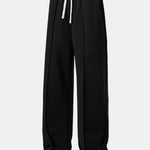 Line Dachshund Print Relax Fit Sweatshirt & Straight Leg Pleated Pintuck Sweatpants