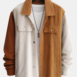 Color Block Corduroy Jacket