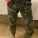 Margovil Drawstring Waist Camo Jogger