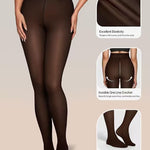 Margovil High Waist Fleece Lined Winter Thermal Pantyhose