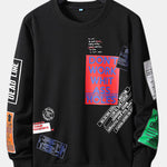 Slogan Label Print Sweatshirt