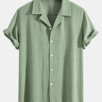Linen Rayon Blend Cuban Shirt