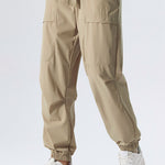 Elastic Waist Parachute Cargo Pants