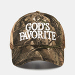 Retro Slogan Embroidery Camouflage Baseball Cap