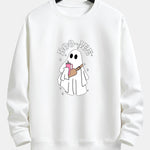 BOO JEE Ghost Print Relax Fit Sweatshirt