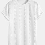 Twist Jacquard Arc Hem T-Shirt
