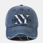 Retro New York Embroidery Cotton Washed Distressed Baseball Cap