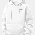 Men Print Drawstring Hoodie