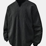 Letter Jacquard V Neck T-Shirt