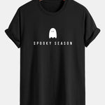 Regular Fit Spooky Season Ghost Print Cotton T-Shirt